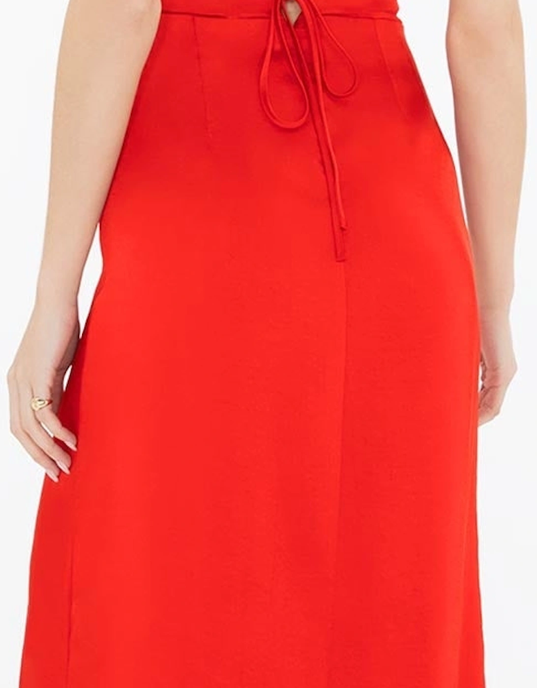 Storm Slip Midi Dress in Red