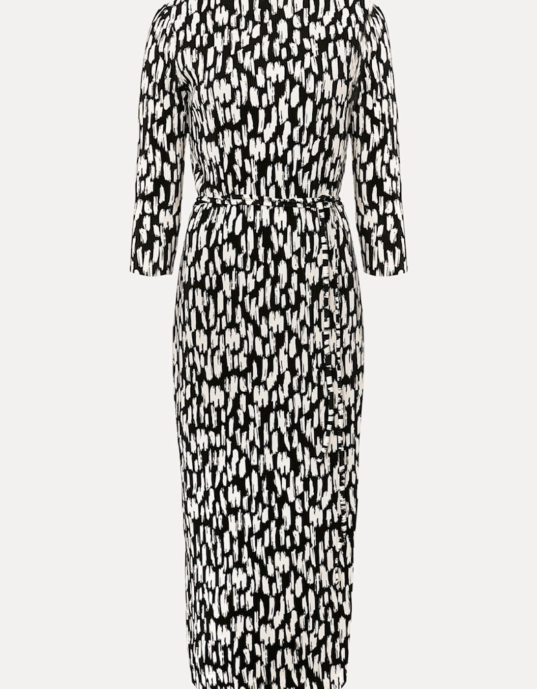 Jane Spotted Plisse Midi Dress