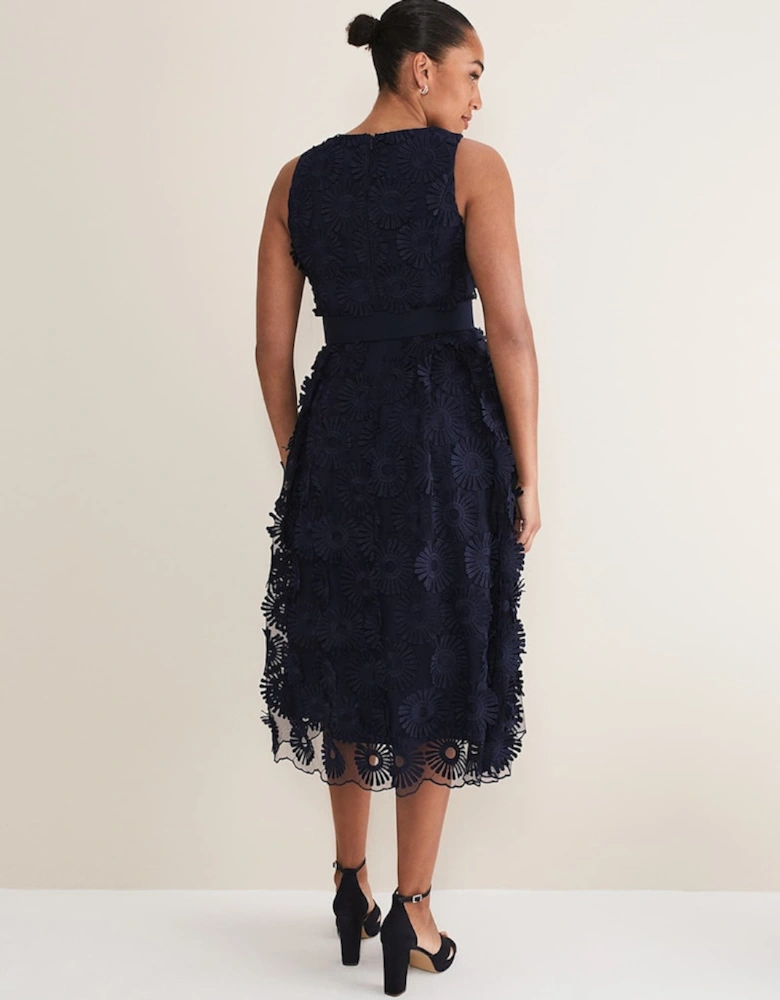 Flossy Lace Midi Dress