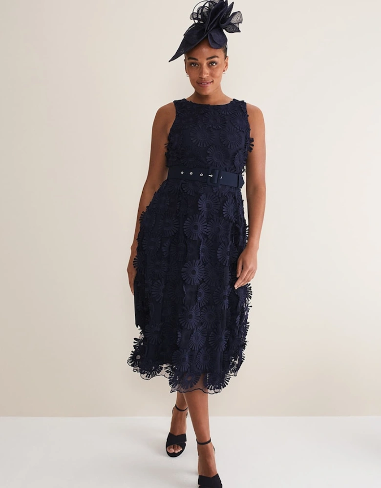 Flossy Lace Midi Dress