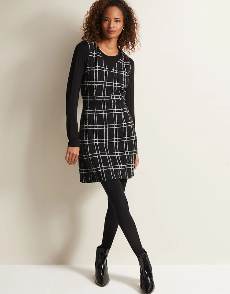 Gemma Checked Pinafore Mini Dress