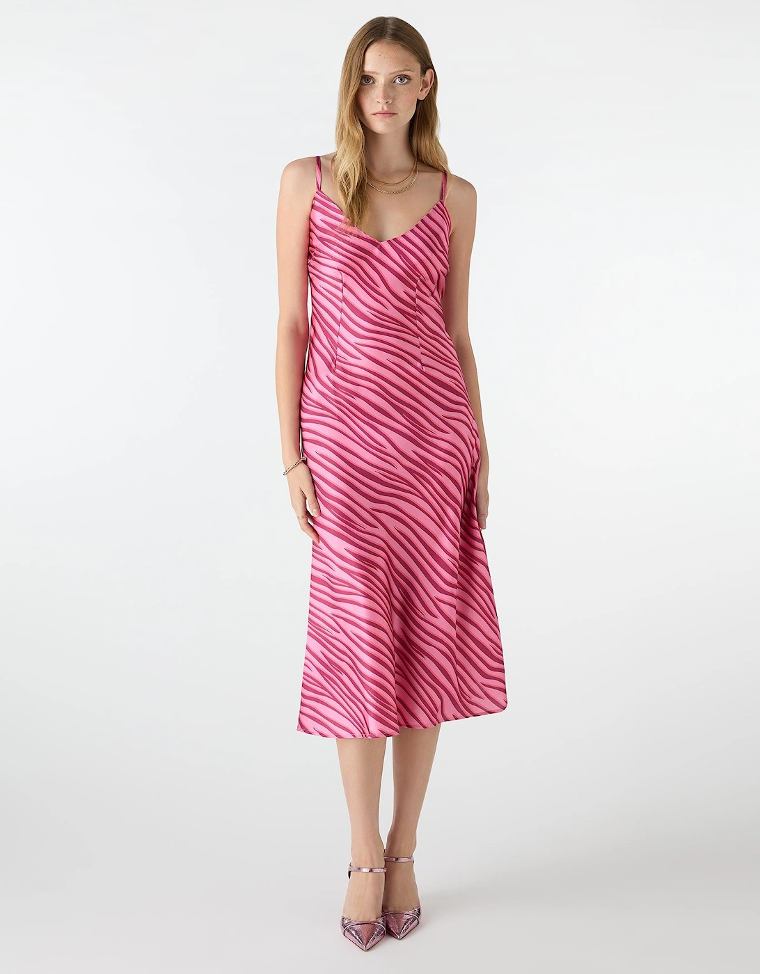 Fia Midi Dress in Pink Zebra, 6 of 5
