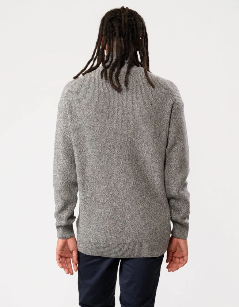 Mens Twisted Yarn Half-Zip Sweater