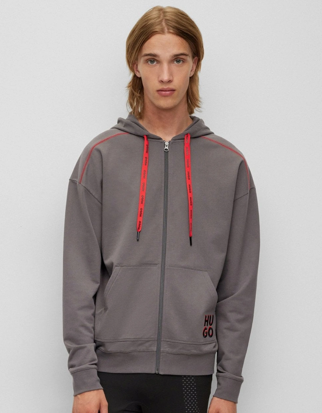 Monologo Mens Hooded Loungewear Jacket, 5 of 4