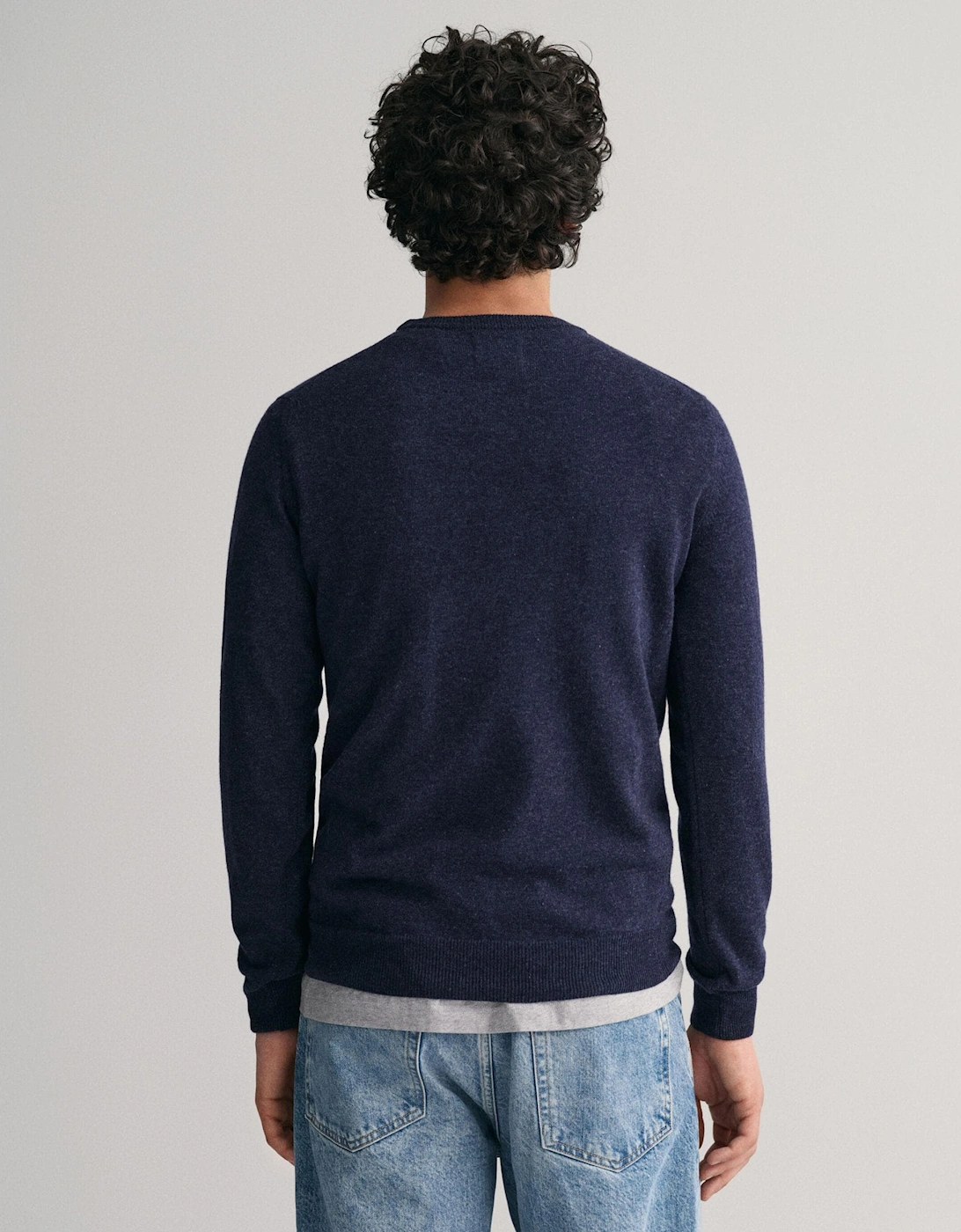 Mens Superfine Lambswool Crew Neck Jumper