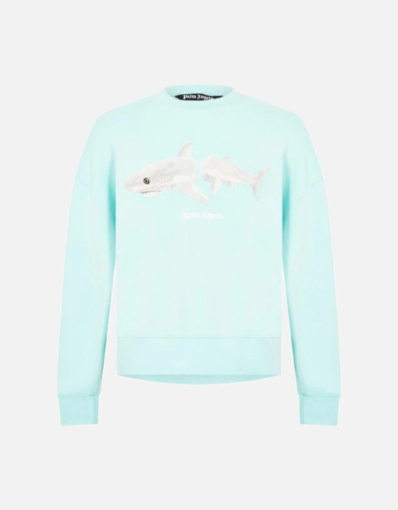 Kill The Shark Logo Light Blue Sweater