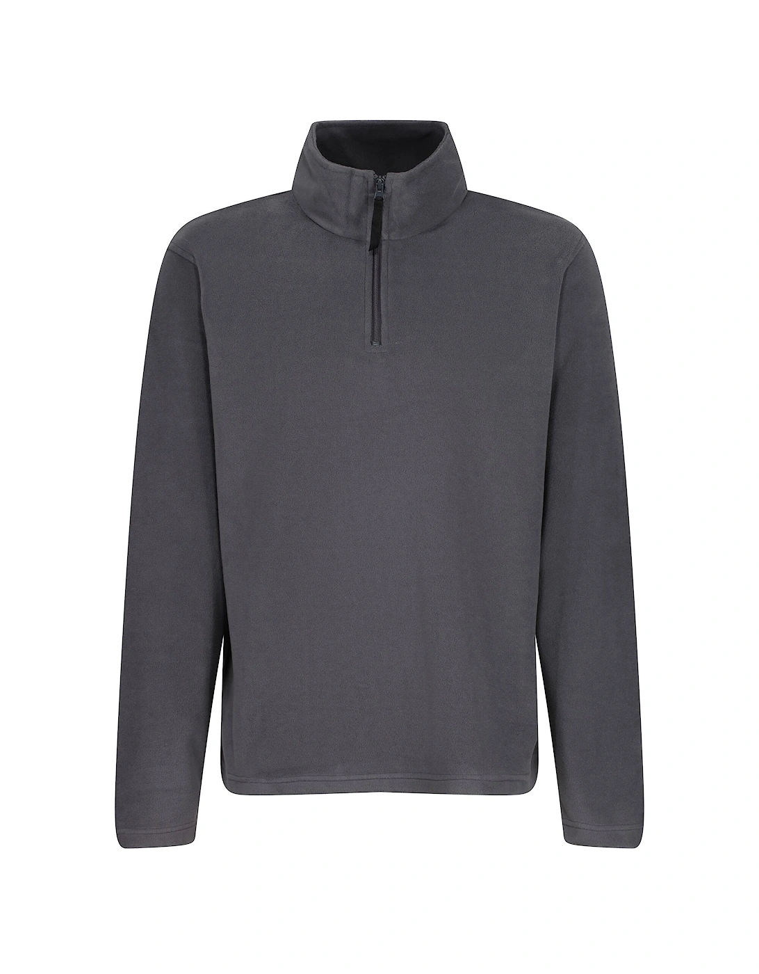 Mens Micro Zip Neck Fleece Top, 4 of 3