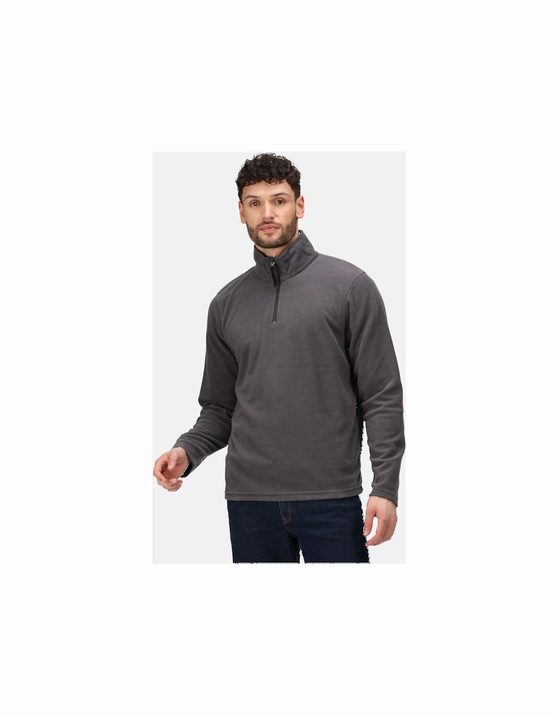 Mens Micro Zip Neck Fleece Top