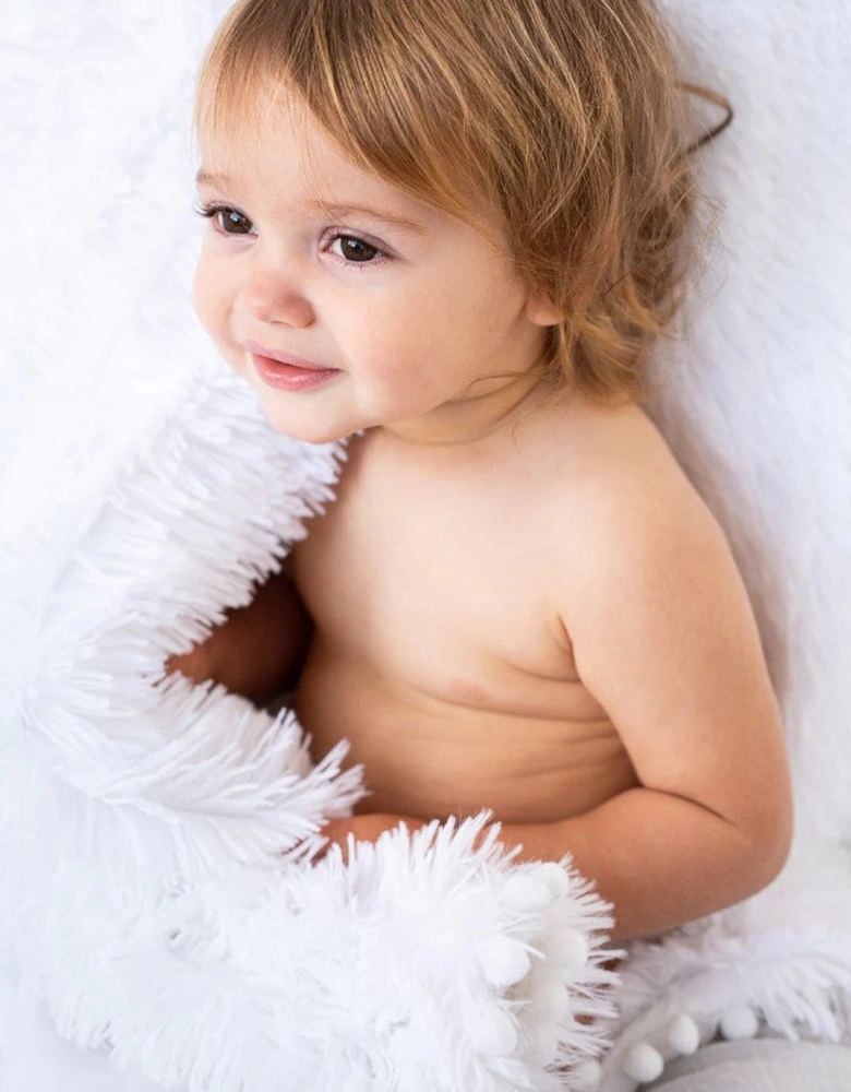 Fluffy Baby Blanket - Ice White - Koochicoo™?