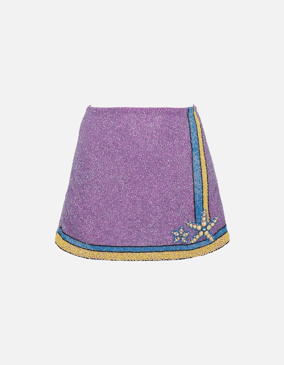 Monni Co-ord Hand Embroidered Crystal Purple Skirt, 3 of 2