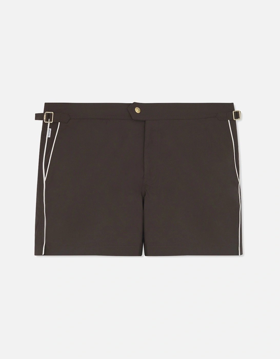 Poplin Piping Swimshorts Brown, 6 of 5
