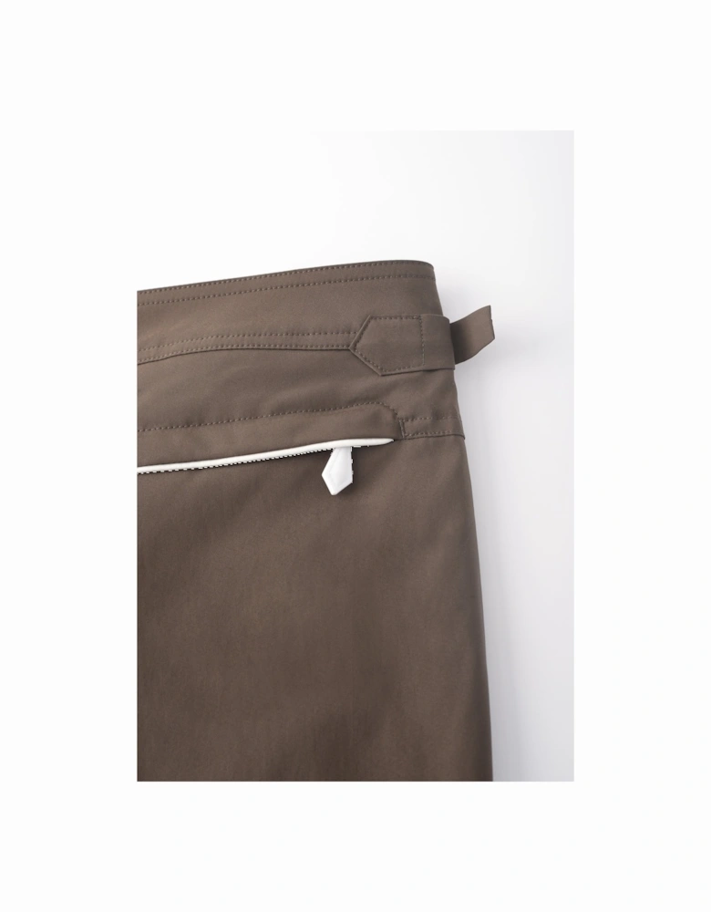 Poplin Piping Swimshorts Brown