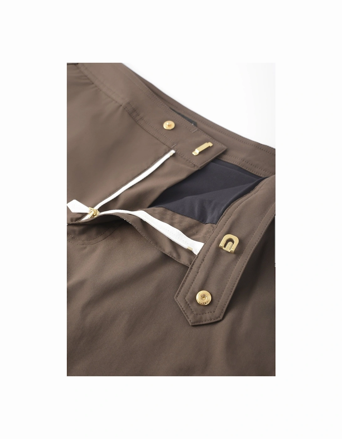 Poplin Piping Swimshorts Brown