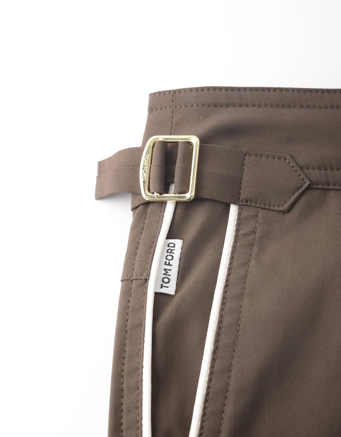 Poplin Piping Swimshorts Brown