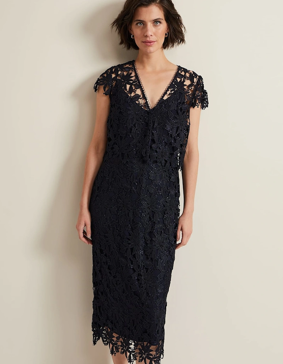 Meghan Lace Double Layer Dress, 2 of 1