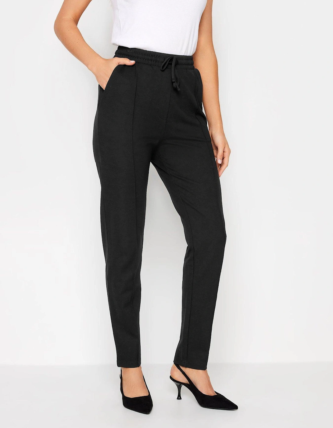 Ponte Trouser With Tie Waist 36inch - Black, 2 of 1