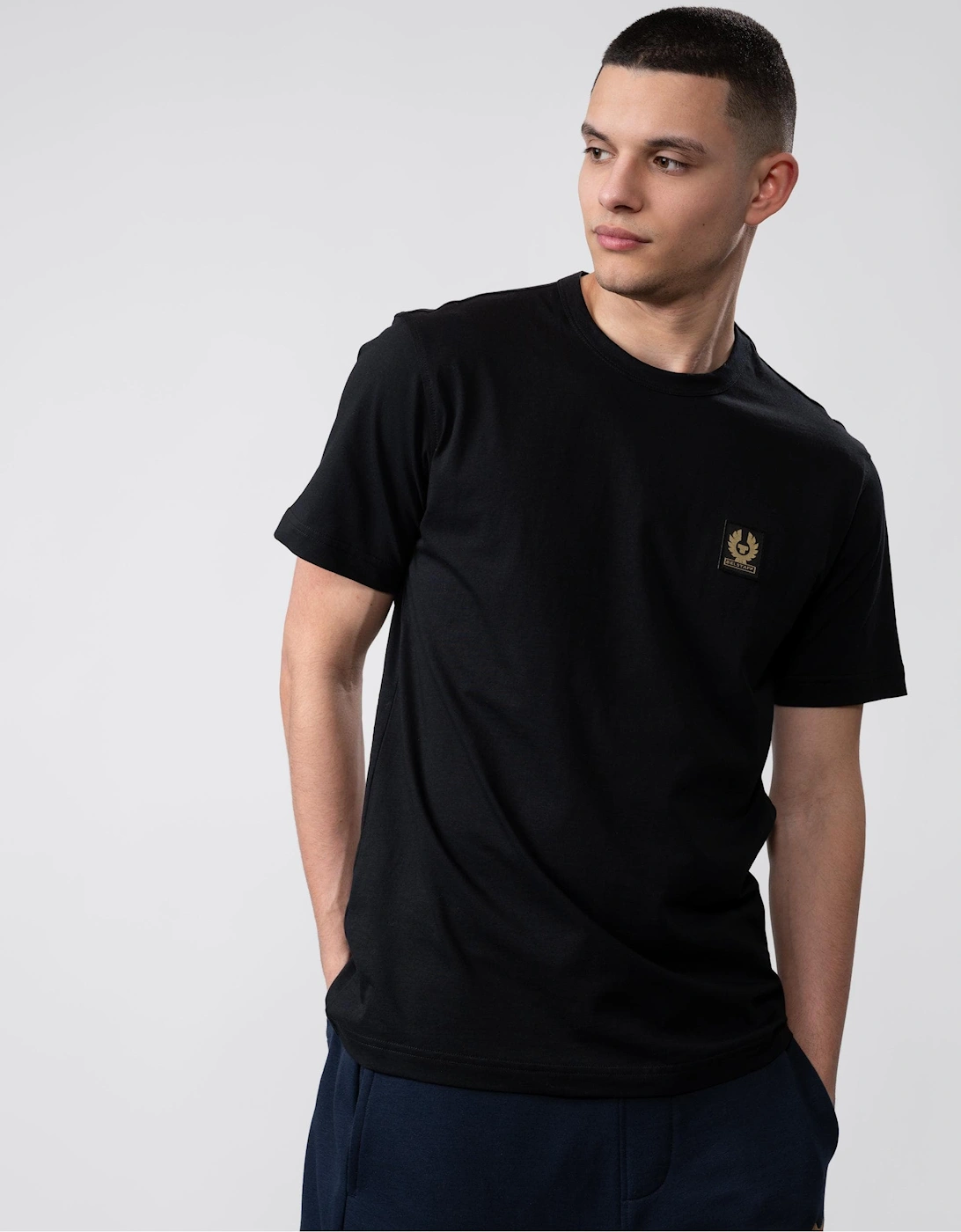 Short Sleeved Mens Logo Patch T-Shirt, 6 of 5