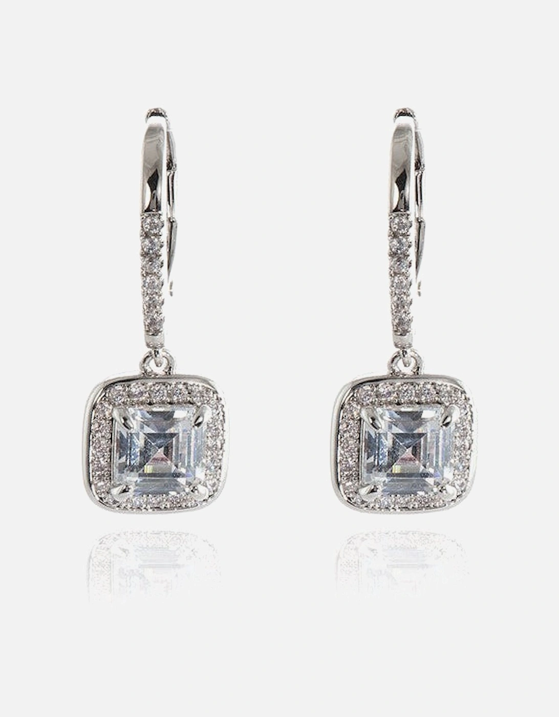 Cachet Idola Earrings CZ Platinum Plated, 4 of 3