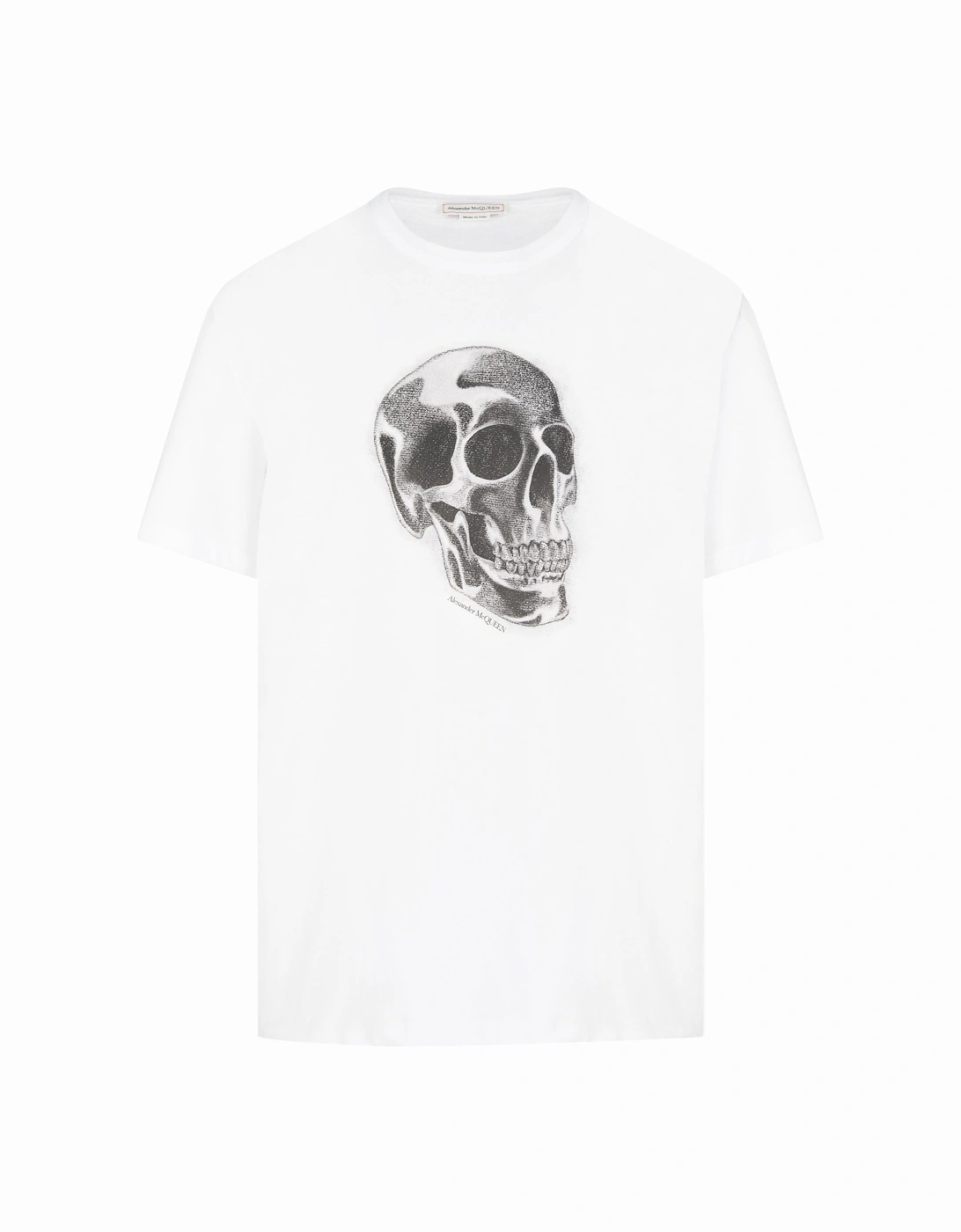 Metallic Skull Print T-shirt White, 3 of 2