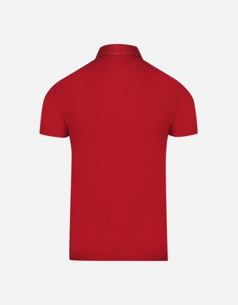 Aldis Crest Chest Logo Red Polo Shirt