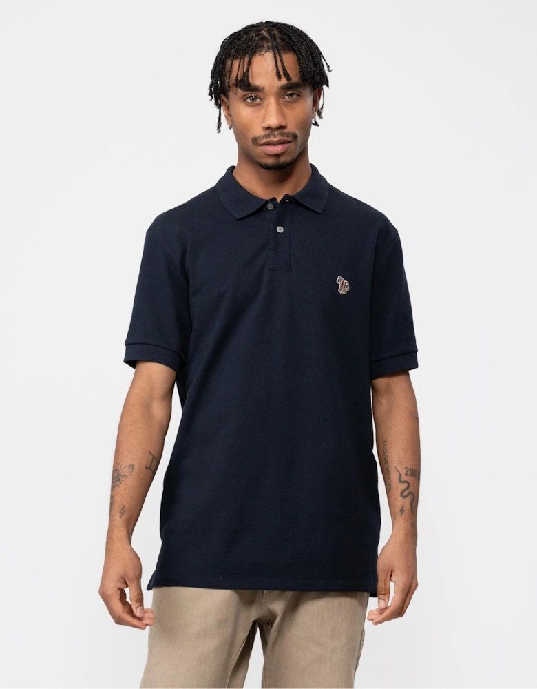 PS Mens Regular Fit Cotton-Piqué Zebra Logo Polo Shirt