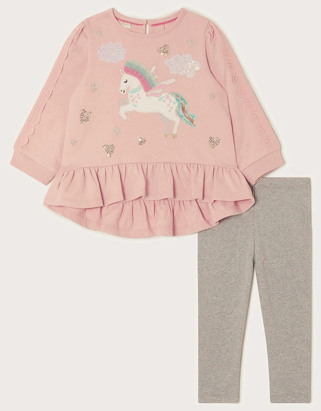 Baby Girls Unicorn Sweat Top and Leggings Set - Pink, 2 of 1