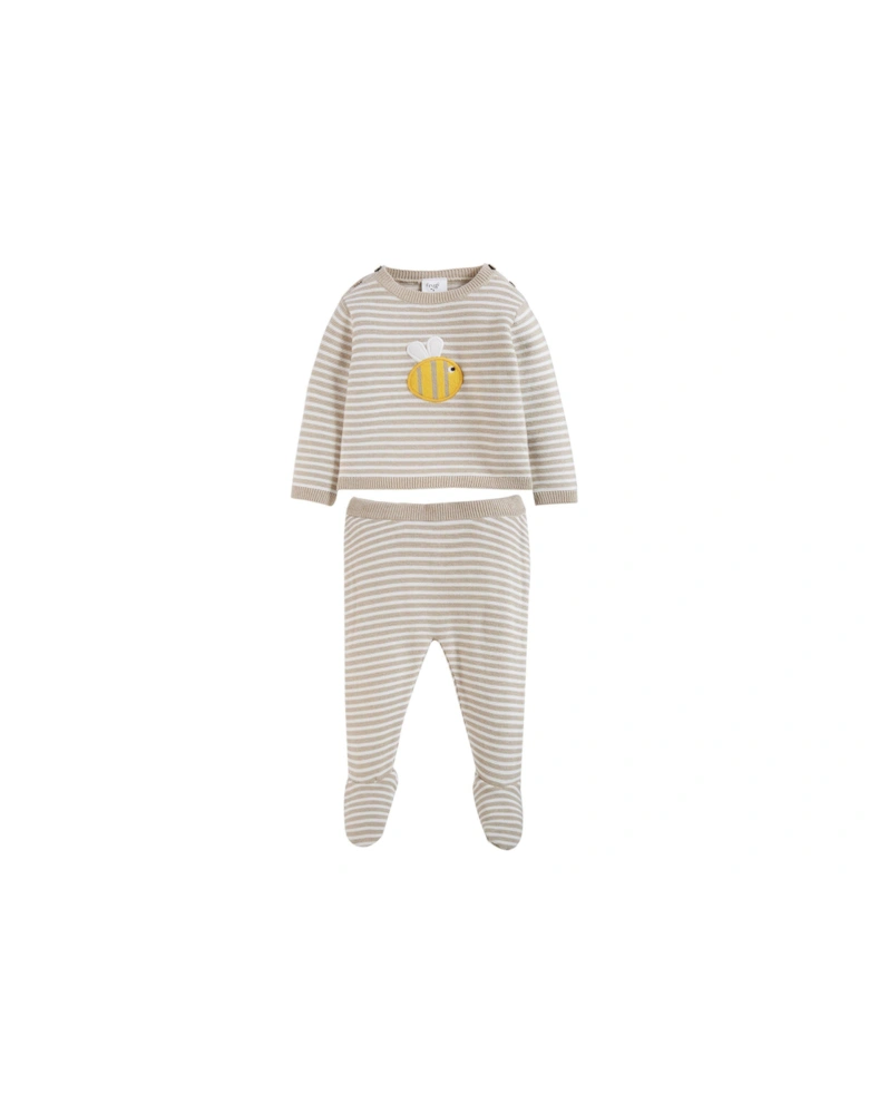 Baby Buzzy Bee Knitted Outfit - White