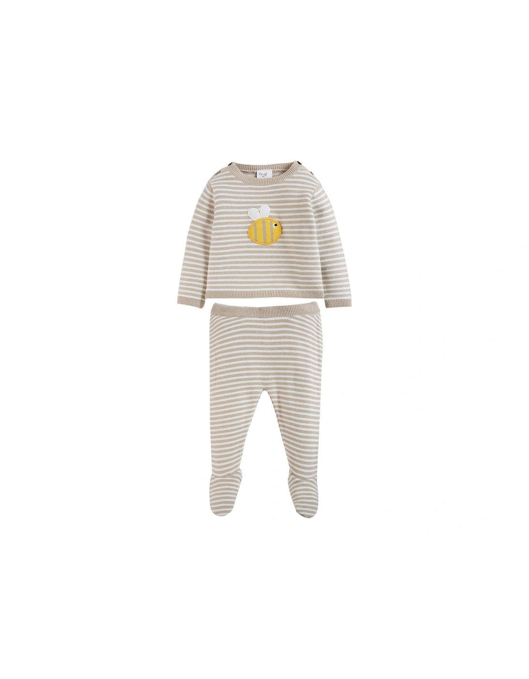 Baby Buzzy Bee Knitted Outfit - White, 3 of 2