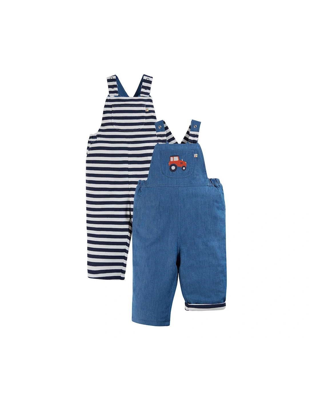 Boys Sonny Reversible Dungaree - Blue, 3 of 2