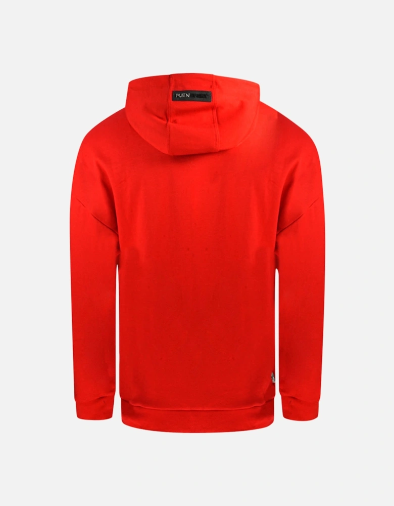 Sport Large Yellow Logo Red Zip Up Hoodie