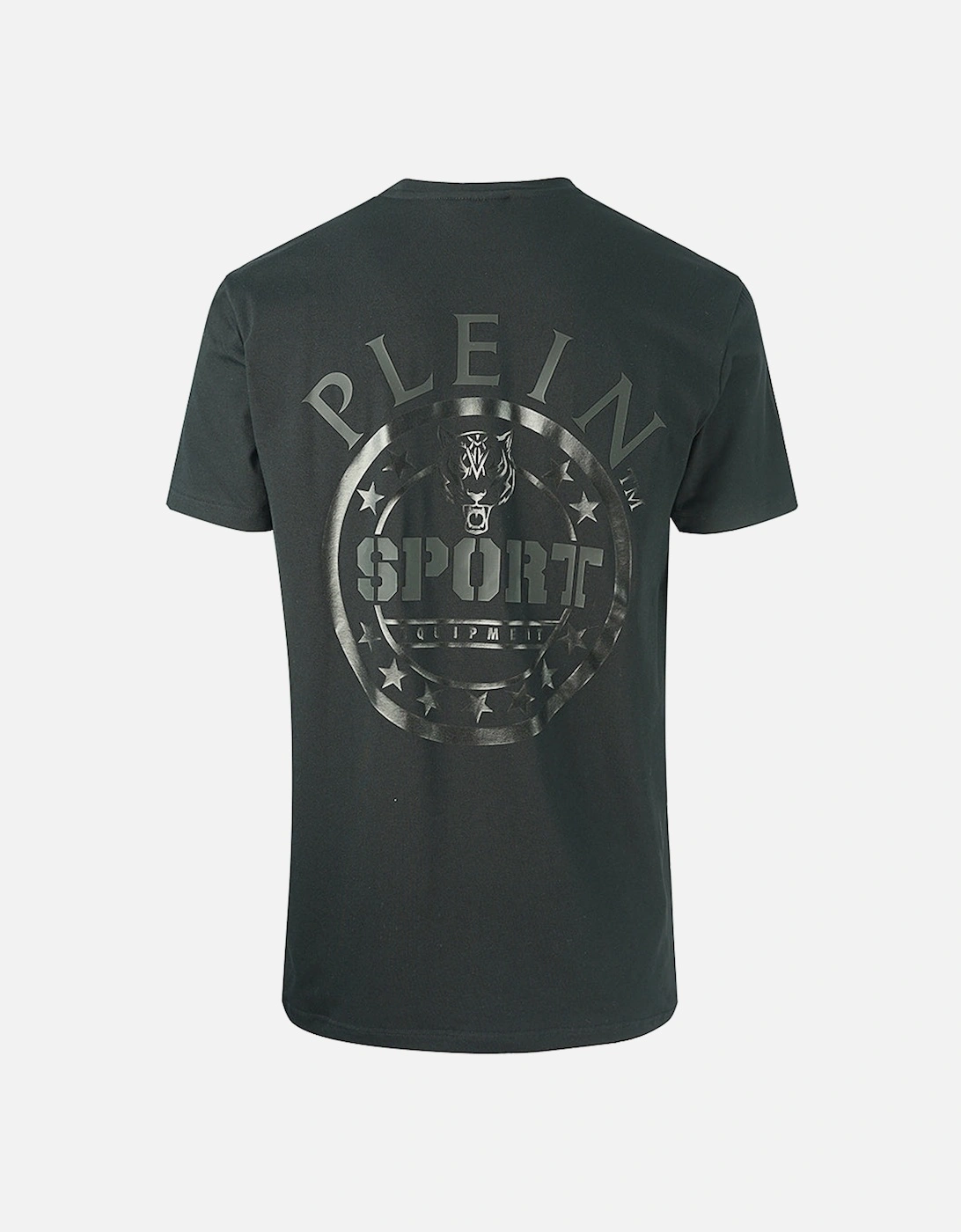 Plein Sport Leather Patch Logo Black T-Shirt