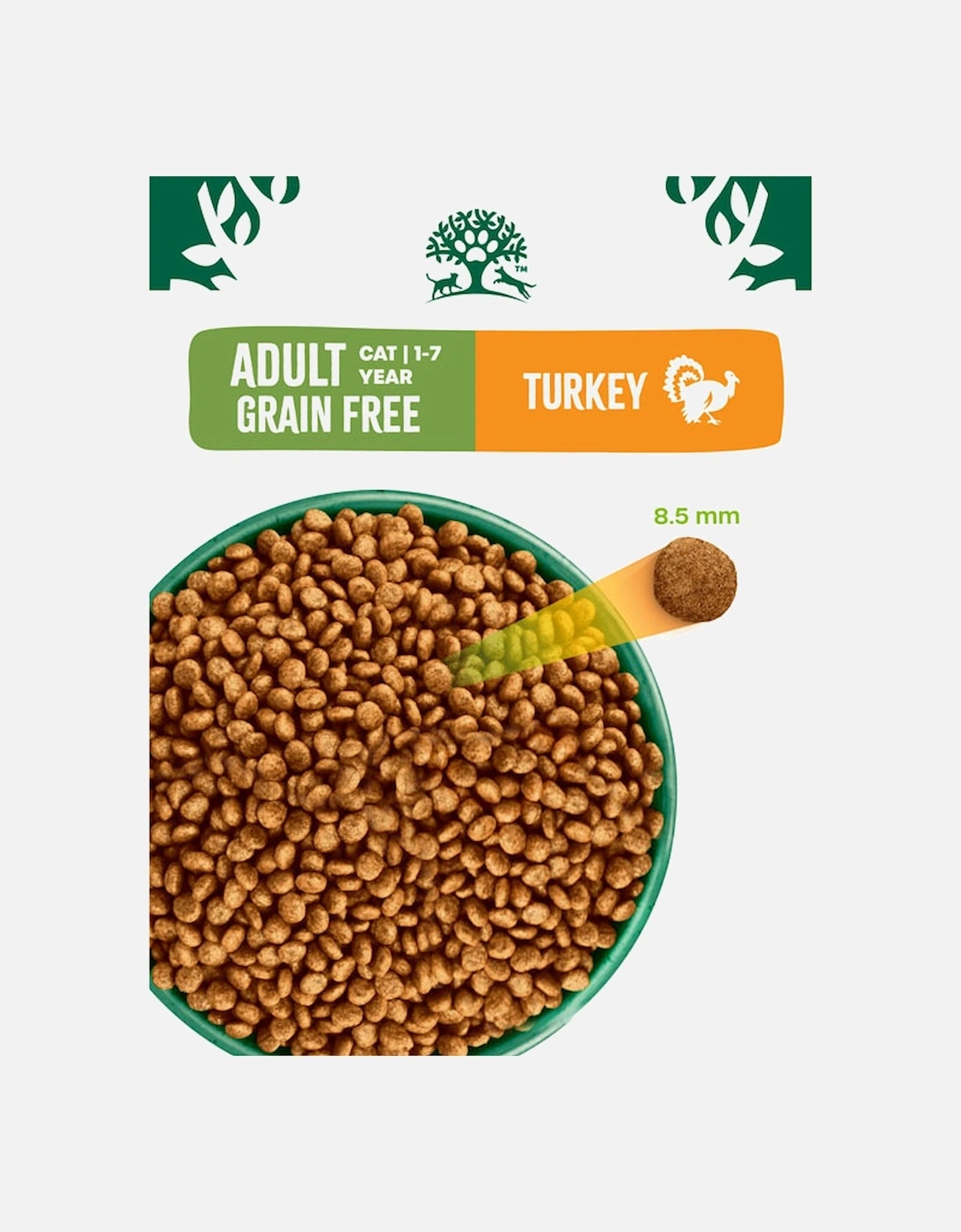 Grain Free Adult Dry Cat Food Turkey 1.5Kg