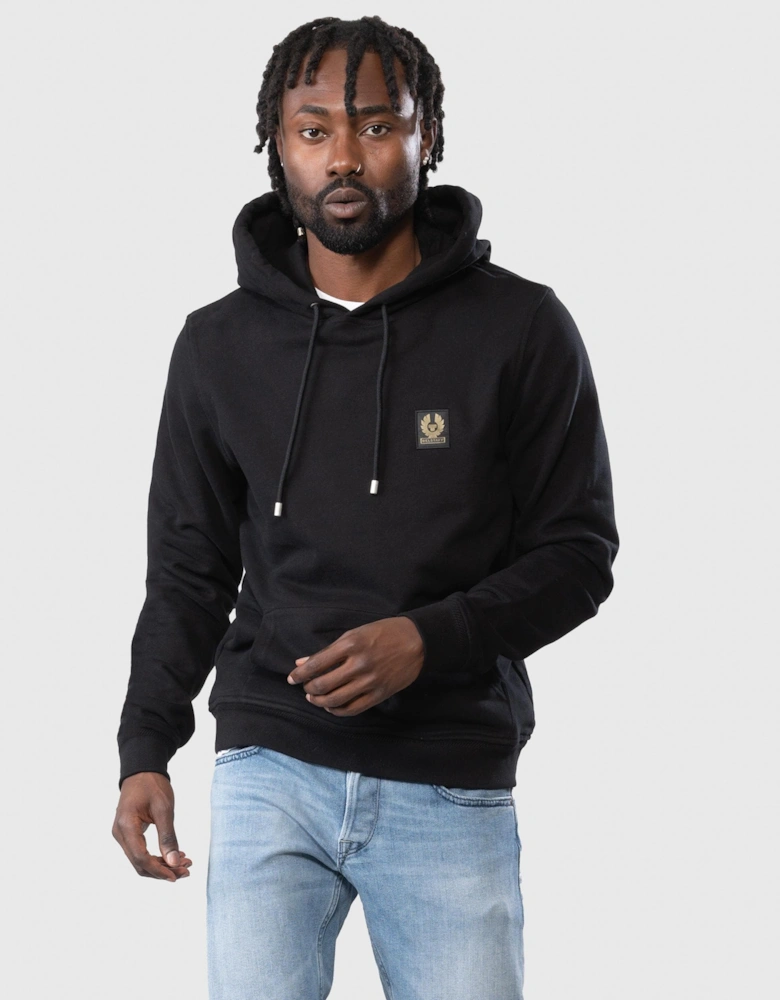 Mens Pullover Logo Patch Hoodie