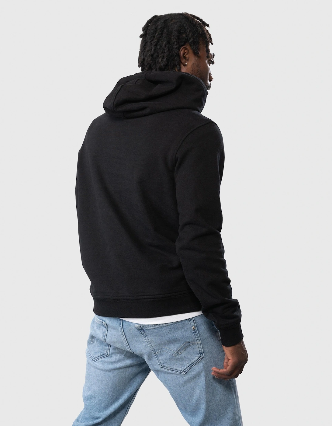 Mens Pullover Logo Patch Hoodie