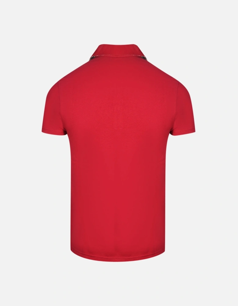 Check A Logo Red Polo Shirt