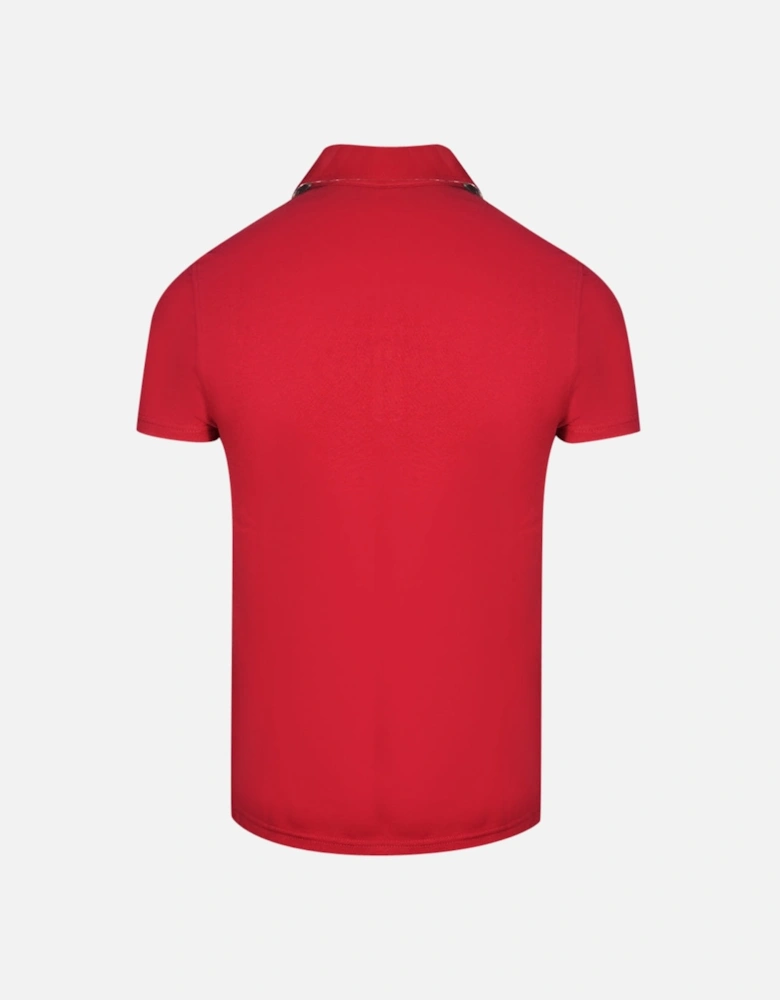 Aldis Crest Block Logo Red Polo Shirt