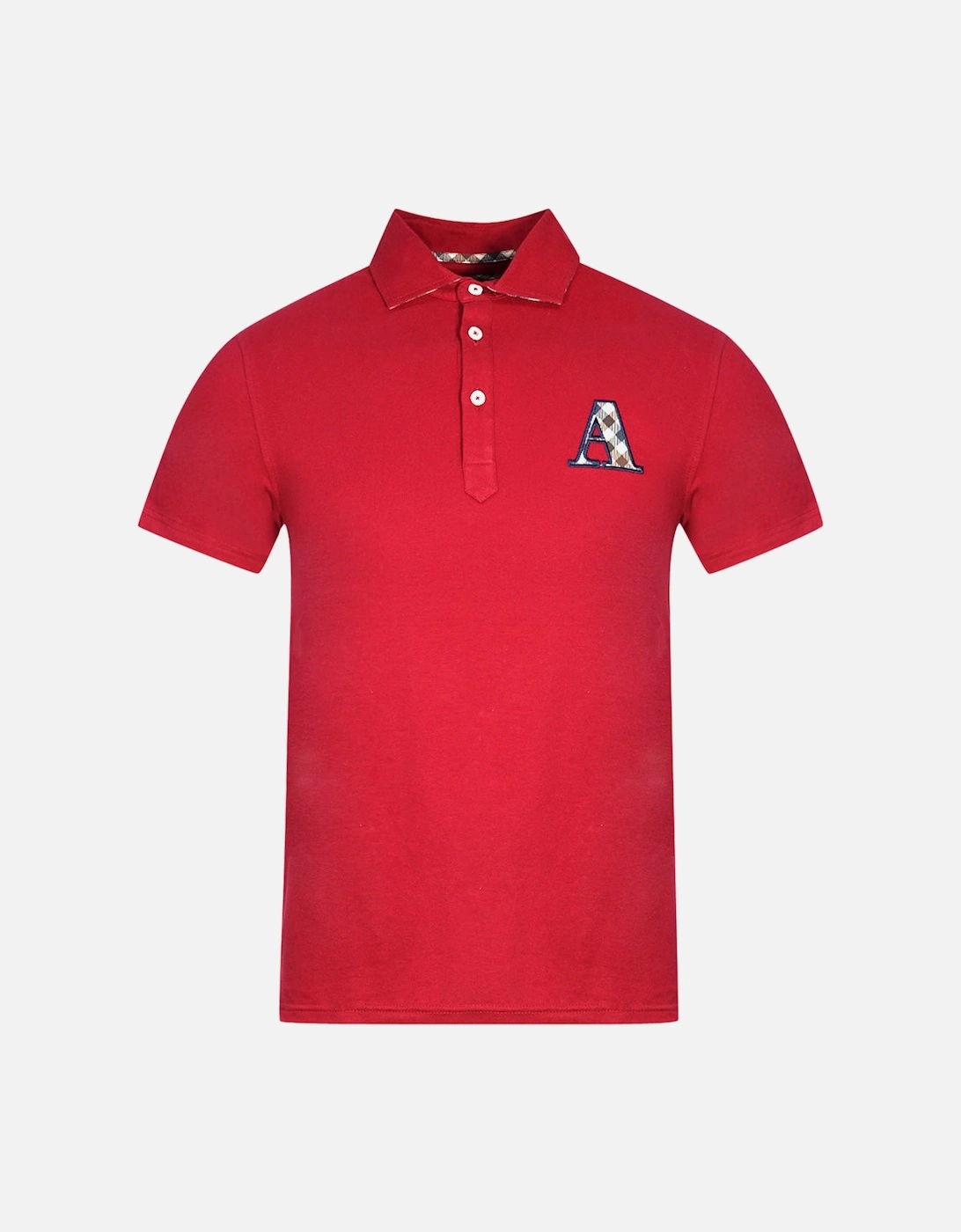 Check A Logo Red Polo Shirt, 3 of 2