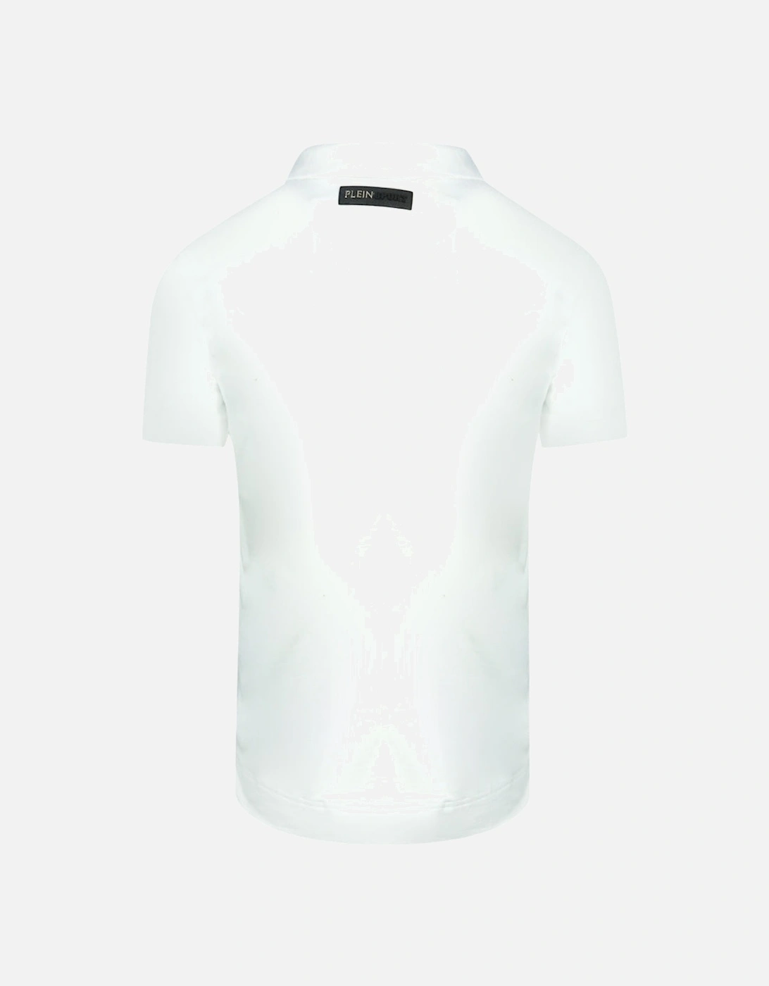 Plein Sport Tiger Slash Logo White Polo Shirt