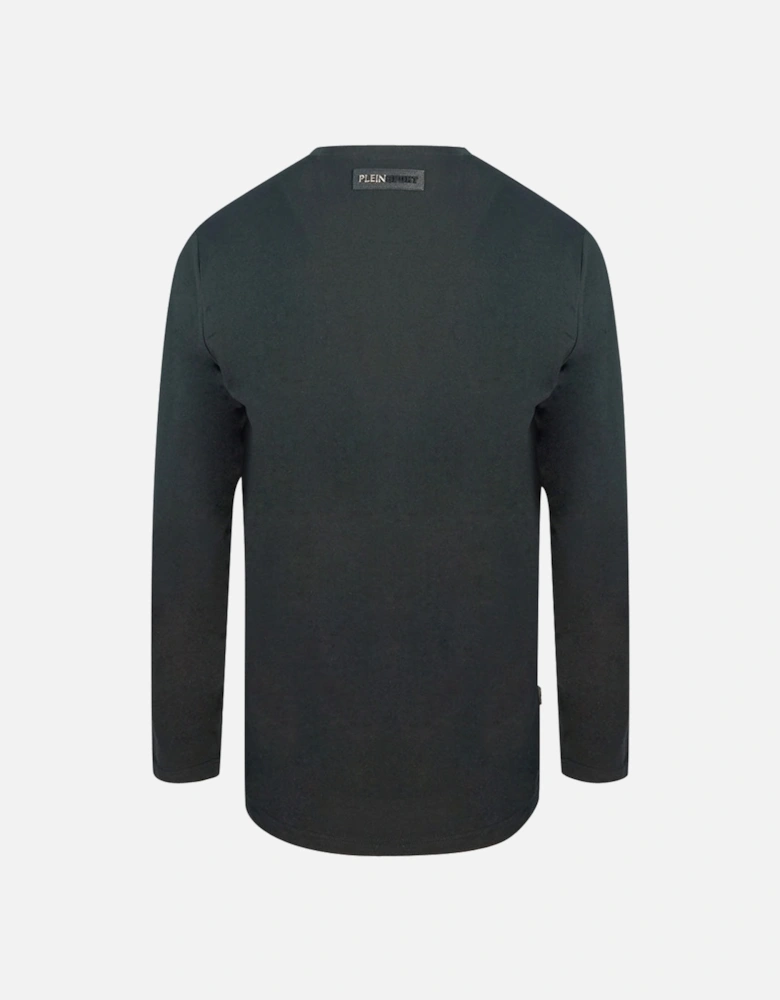 Plein Sport Bold Branded Logo Black Long Sleeved T-Shirt