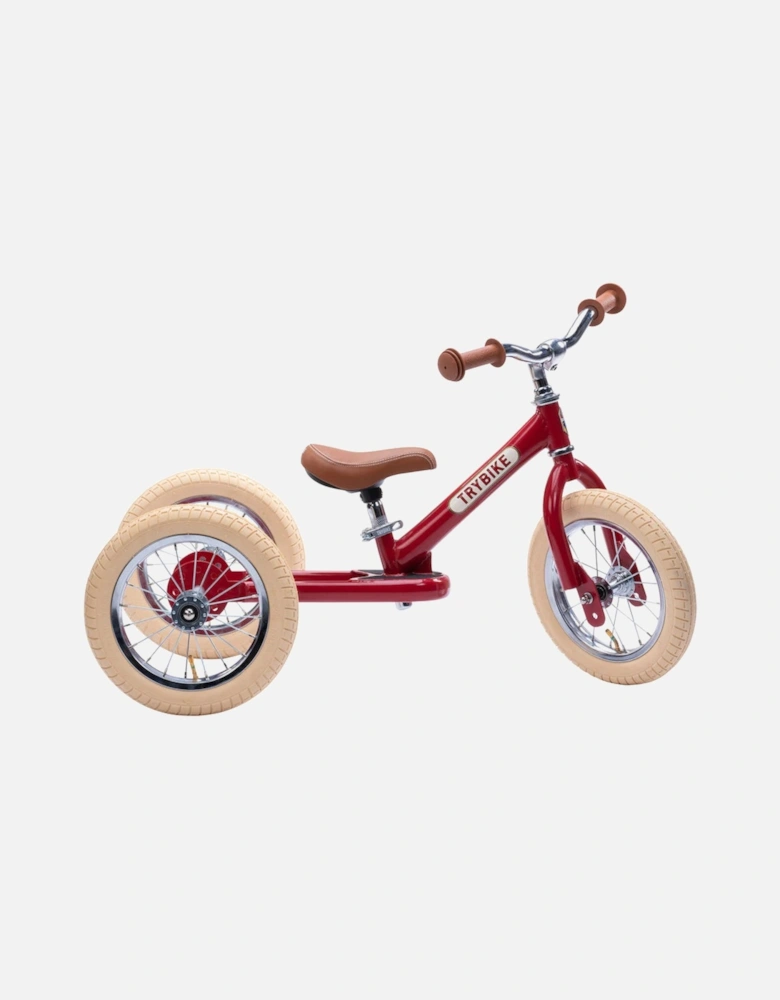 - Steel 2 In 1 Balance Trike - Vintage Red