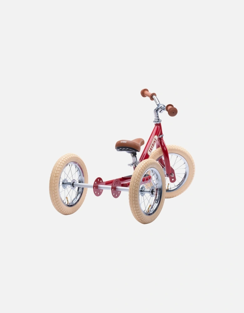 - Steel 2 In 1 Balance Trike - Vintage Red