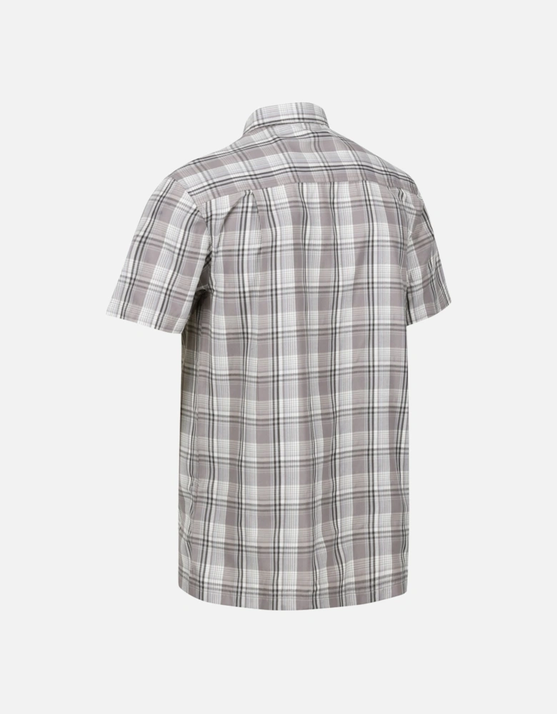 Mens Mindano VII Checked Short-Sleeved Shirt