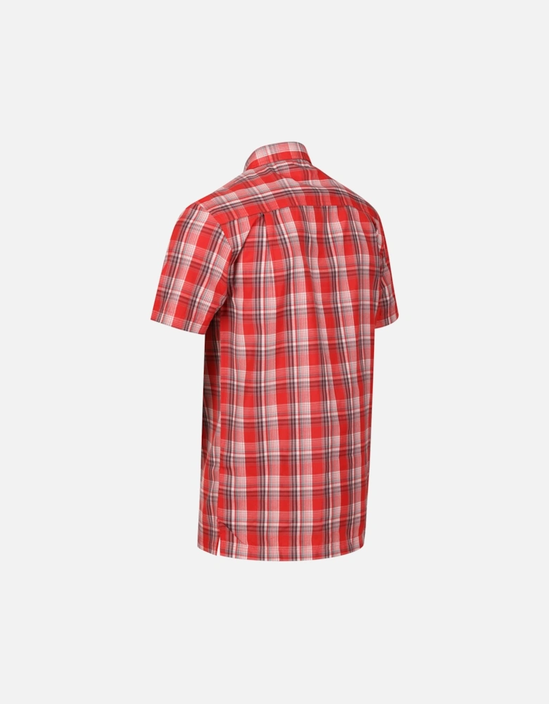 Mens Mindano VII Checked Short-Sleeved Shirt