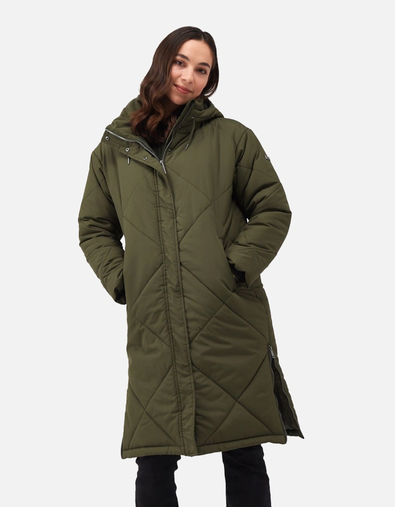 Womens/Ladies Cambrie Quilted Longline Padded Jacket