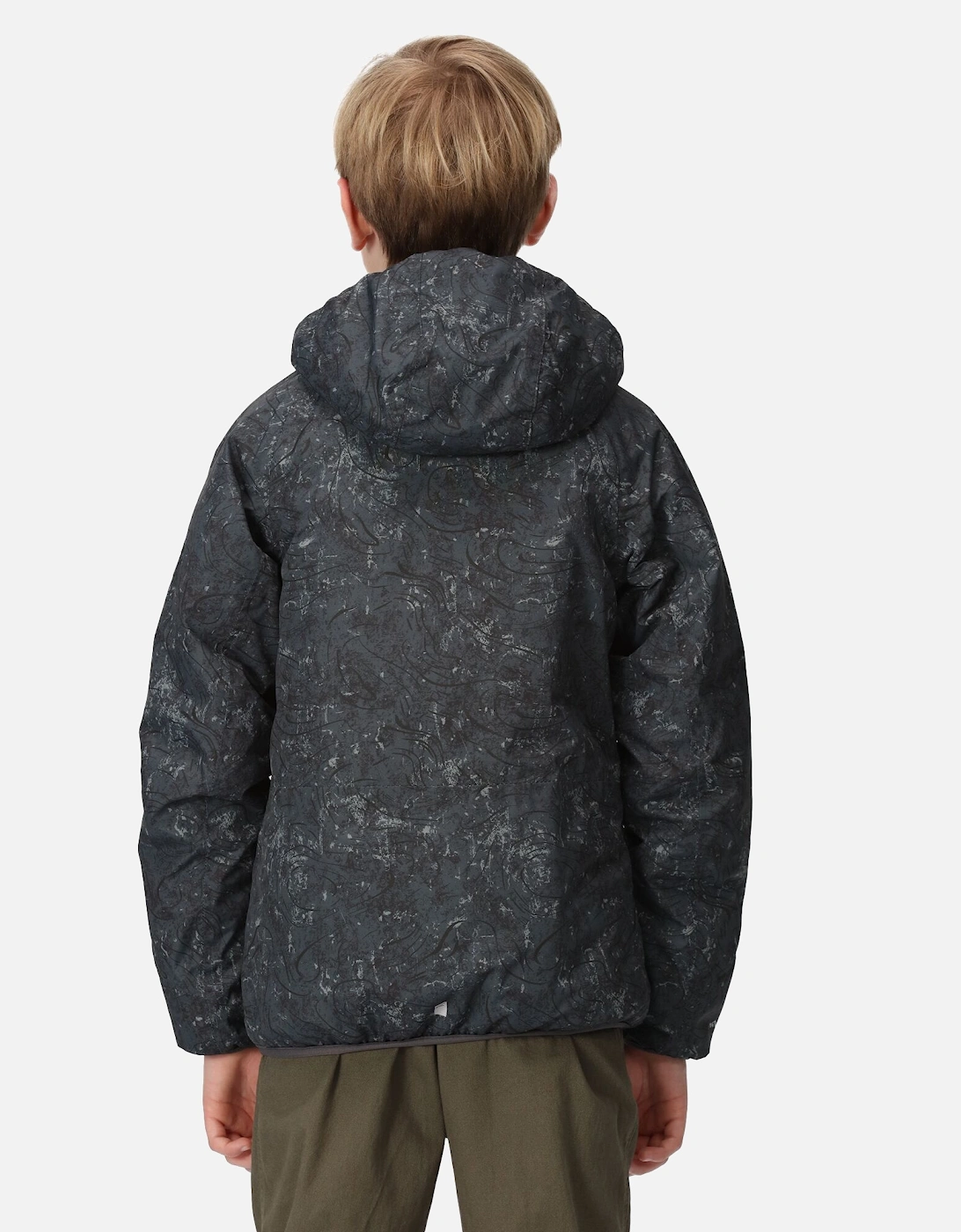 Childrens/Kids Volcanics VII Terrain Print Reflective Waterproof Jacket