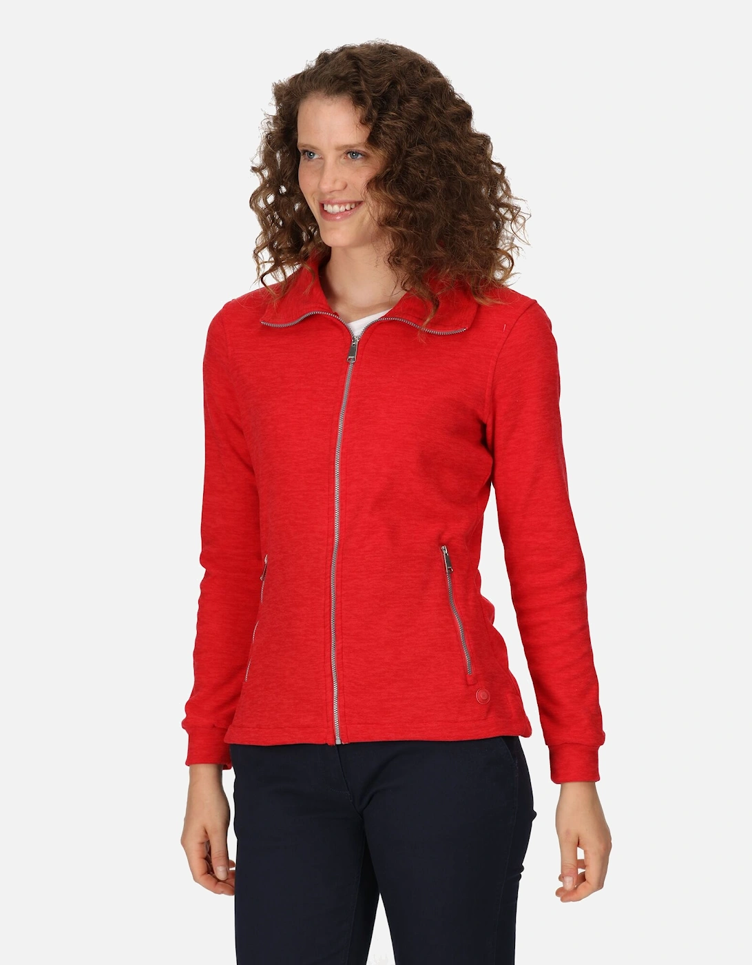 Womens/Ladies Azaelia Marl Full Zip Fleece Jacket