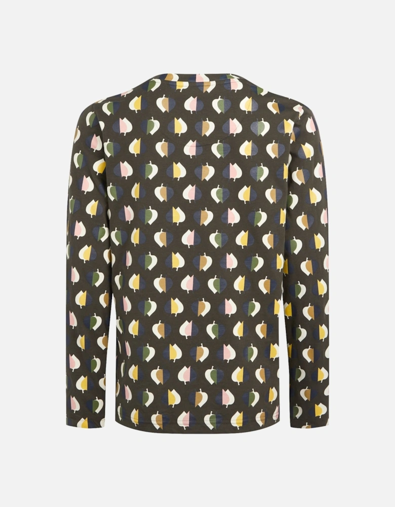 Womens/Ladies Orla Kiely Leaves Long-Sleeved T-Shirt