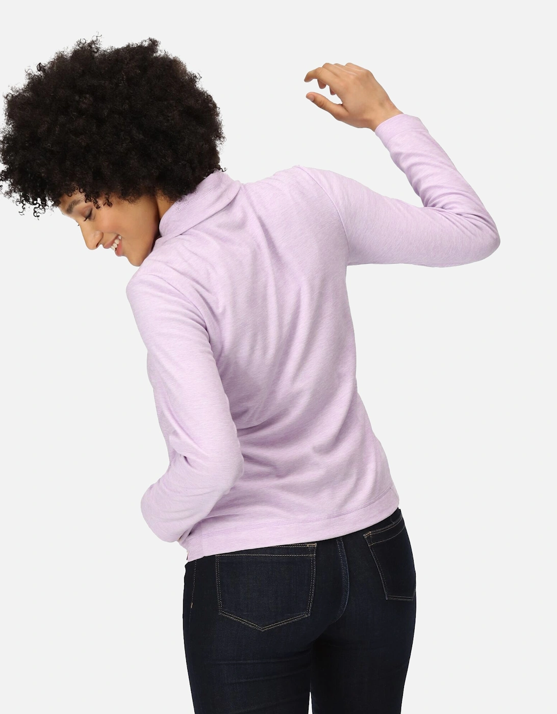 Womens/Ladies Kizmit Marl Half Zip Fleece Top