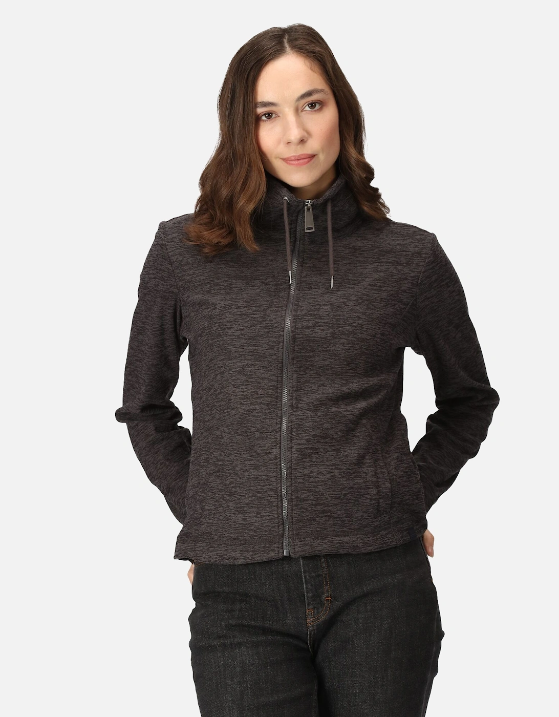 Womens/Ladies Kizmit Marl Half Zip Fleece Top