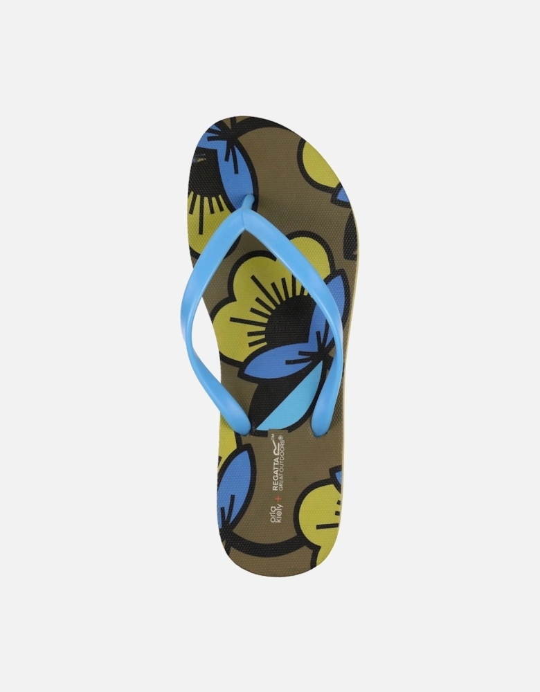 Womens/Ladies Orla Kiely Passion Flower Flip Flops